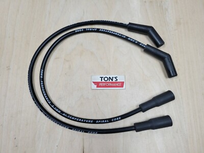 Ton's 10mm Spark Plug Wires - Harley Dyna Softail 1986 - 1998 / PAIR O Replacement Oem Length Wires