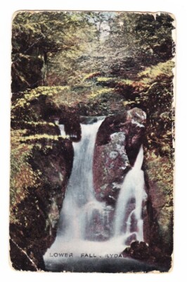 Antike Postkarte 1906 Unterfall Rydal Lake District Cumbria England 