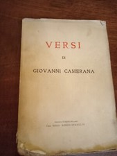 VERSI DI GIOVANNI CAMERANA CASA EDITRICE RENZO STREGLIO  BROSSURA