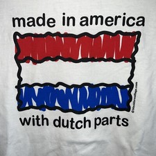 Made in America with Dutch Parts Medium M New Expat Country USA Netherlands