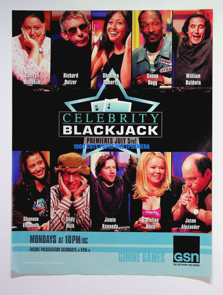Celebrity Blackjack GSN 2004 Snoop Dogg Trade Print Magazine Ad