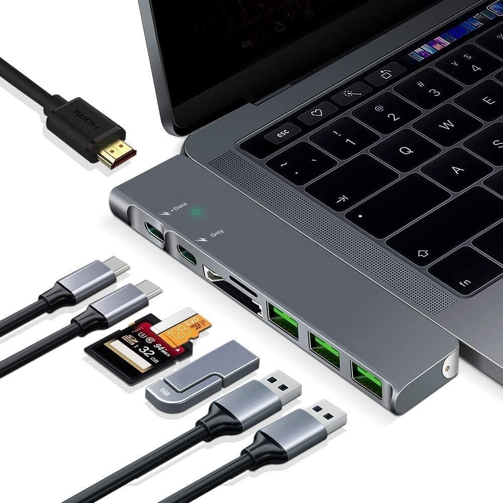 OKUT 7-in-1 USB C Hub for MacBook Pro with Ethernet 4K HDMI and USB Ports