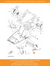 YAMAHA Stand, Main, B74-F7111-00 OEM CZD300-AX-MAX 300 ABS