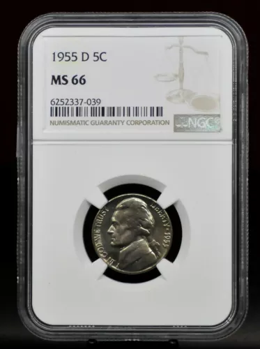 1955-D NGC MS66 Jefferson Nickel [071DUD]