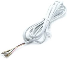 25 feet Telephone Modular Plug Extension Cord w/4-Wire Spade Lugs Ivory 25'