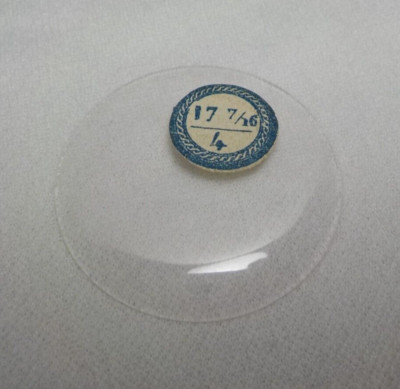 GLASS POCKET WATCH CRYSTAL WATCHMAKER SIZE 17 7/16 H 4 REPLACEMENT PART ...