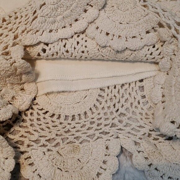 Free People Cream High Waisted Crochet Shorts Siz… - image 4
