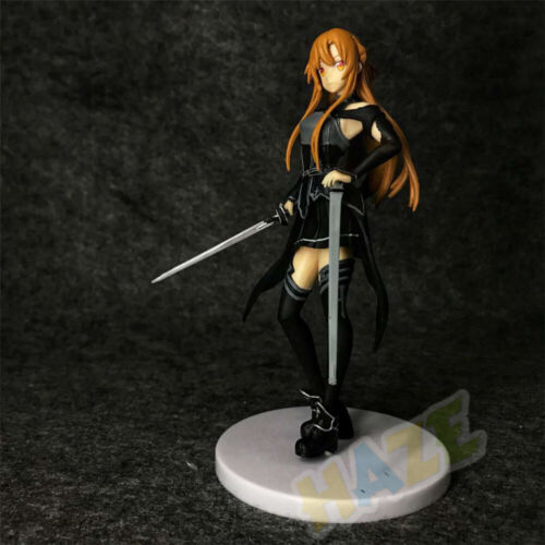 Sword Art Online Yuuki Asuna Black Clothes Figure Model Toy New PVC - Picture 1 of 5