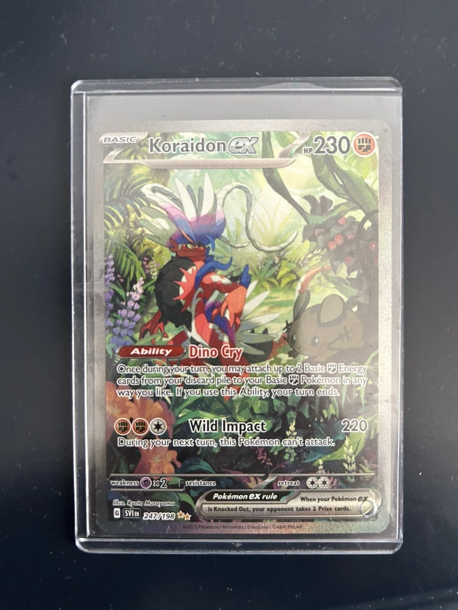 KORAIDON ex 247/198 SCARLET AND VIOLET POKEMON-ALT ART-MINT- ULTRA RARE- NEW