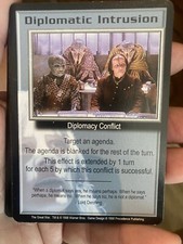 DIPLOMATIC INTRUSION 1998 THE GREAT WAR BABYLON 5 CCG COLLECTORS CARD NEAR MINT