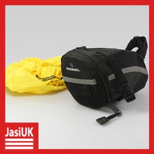 ROSWHEEL Bicicleta Bicicleta Bicicleta Negro Bajo Sillín Asiento Bolsa Alforja + Cubierta de Lluvia