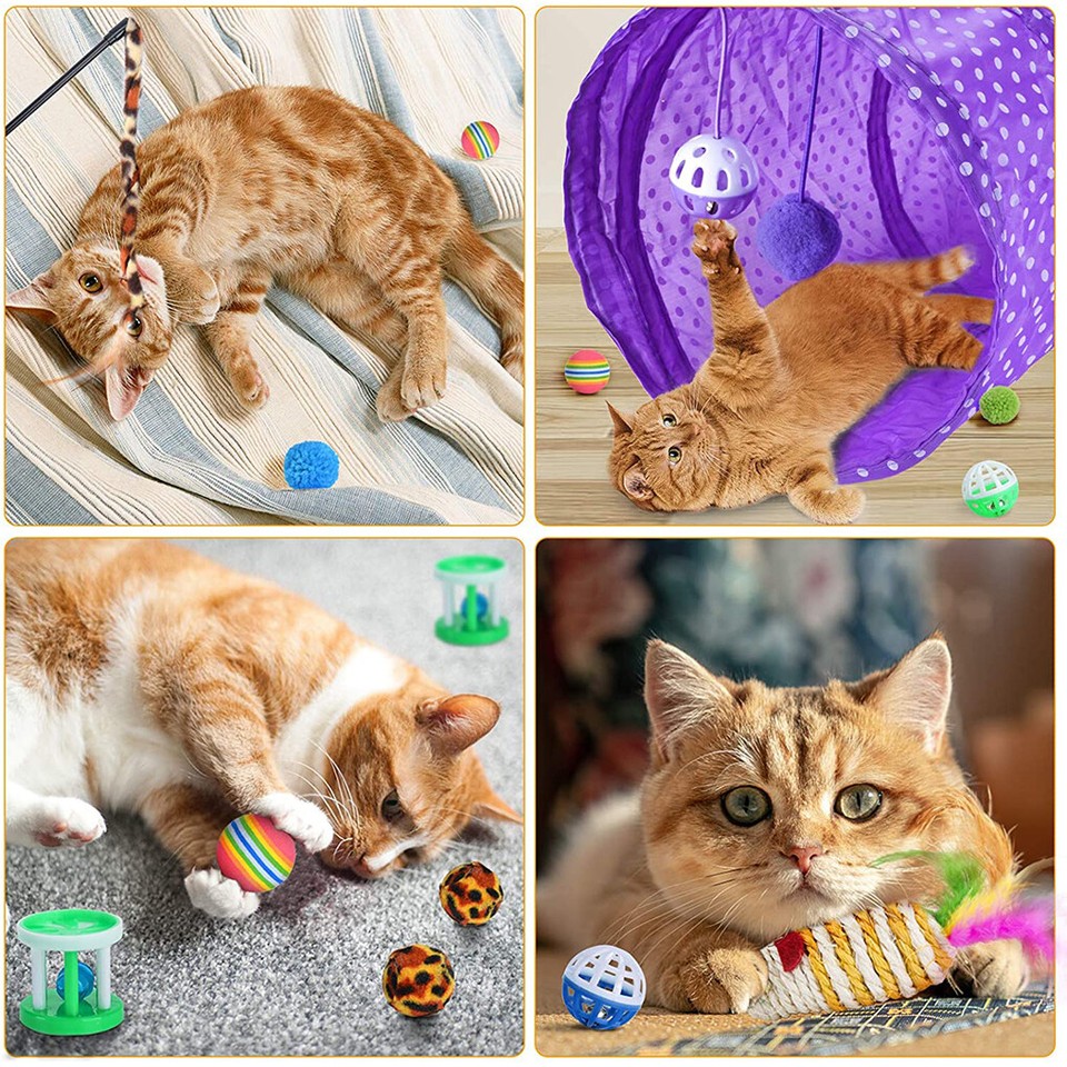 21 items Lovely Pet Toy Bulk Buy Cat Kitten Toys Rod Fur Mice Bells