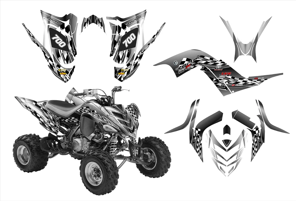 2006-2012 Raptor 700R custom graphic decal kit 24 mil air-release vinyl #2500 - Image 2 of 4