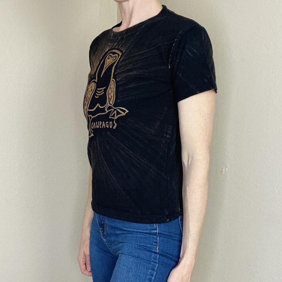 Galapagos Black Bird Graphic Basic Tee Shirt - image 2