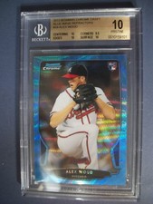 ALEX WOOD 2013 Bowman Chrome Draft Blue Wave Refractors #39 BGS PRISTINE 10 RC
