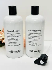 Philosophy Microdelivery Exfoliating Daily Facial Wash 16 oz x 2 = 32 oz SEALED