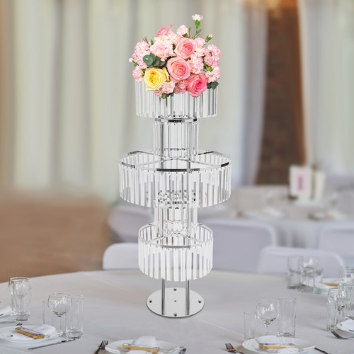 Soporte de flores para boda, soporte de flores de 5 niveles, elegante soporte de flores para fiesta - Imagen 21 de 24