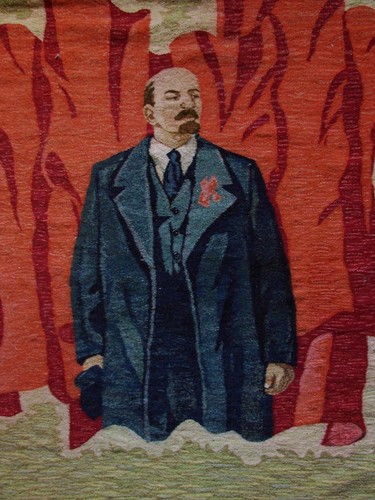 Ukrainian Soviet USSR Lenin portrait tapestry carpet rug gobelin soc realism - Picture 2 of 7