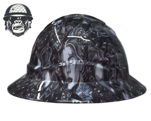 Custom Hydrographic Safety Hard Hat DAMES OF DEATH PRO CHOICE WIDE BRIM - Picture 4 of 7