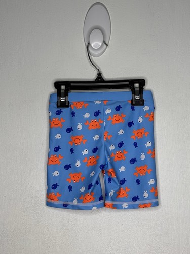 Fitted Swim / Board Shorts Boys Size 6 Blue Crabs Fish - Picture 3 of 4