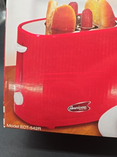 POP Up Hot Dog Toaster & Bun Warmer Americana Chicago Style Collection Red NIB - Picture 3 of 11