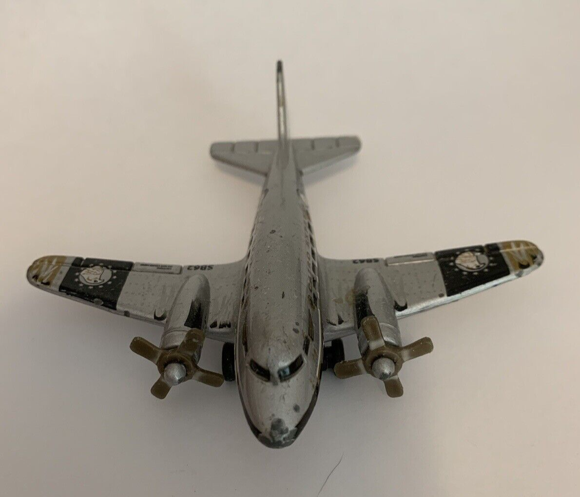 【中古美品】maatee&sons Ex. JEFFERLY 2003 Matchbox Airplane Cairo Express Die Cast Metal Silver 68982