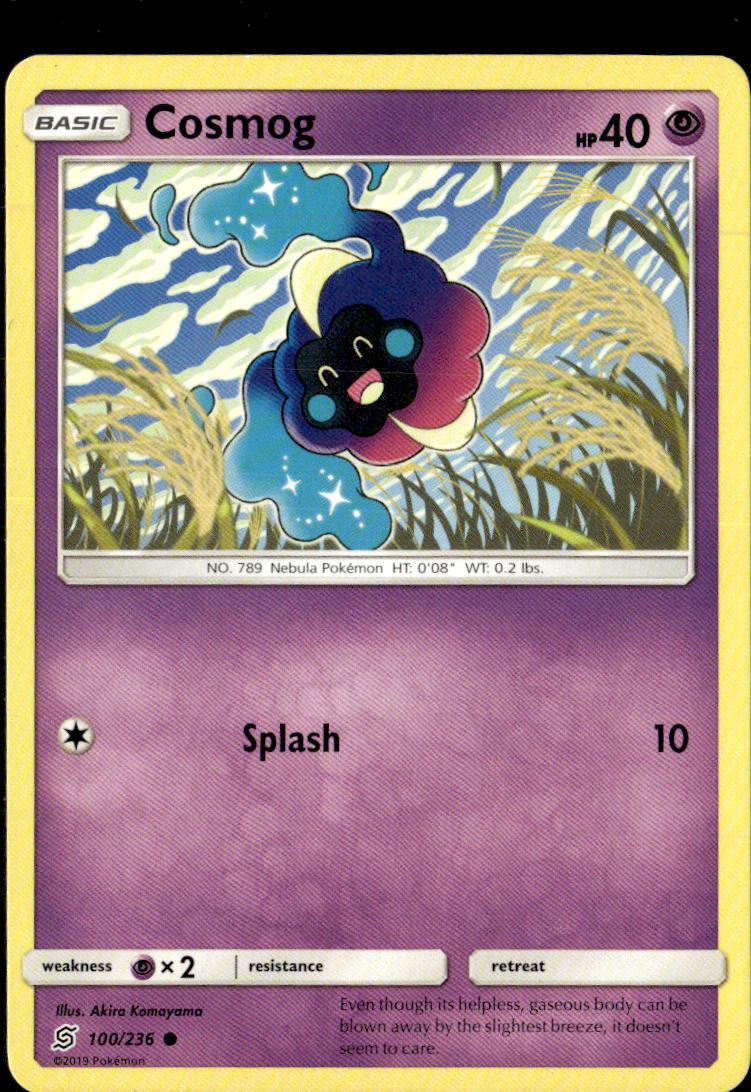 Pokemon Cosmog 100/236 Unified Minds Non Holo Common  2 Card Lot
