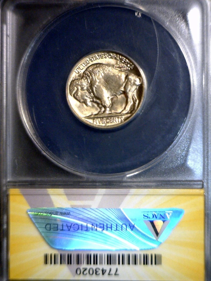 1938d /d ERROR ANACS MS66 RPM #2 Buffalo Nickel SUPER NICE FLASHY GEM BU ++ Coin - Image 3 of 4