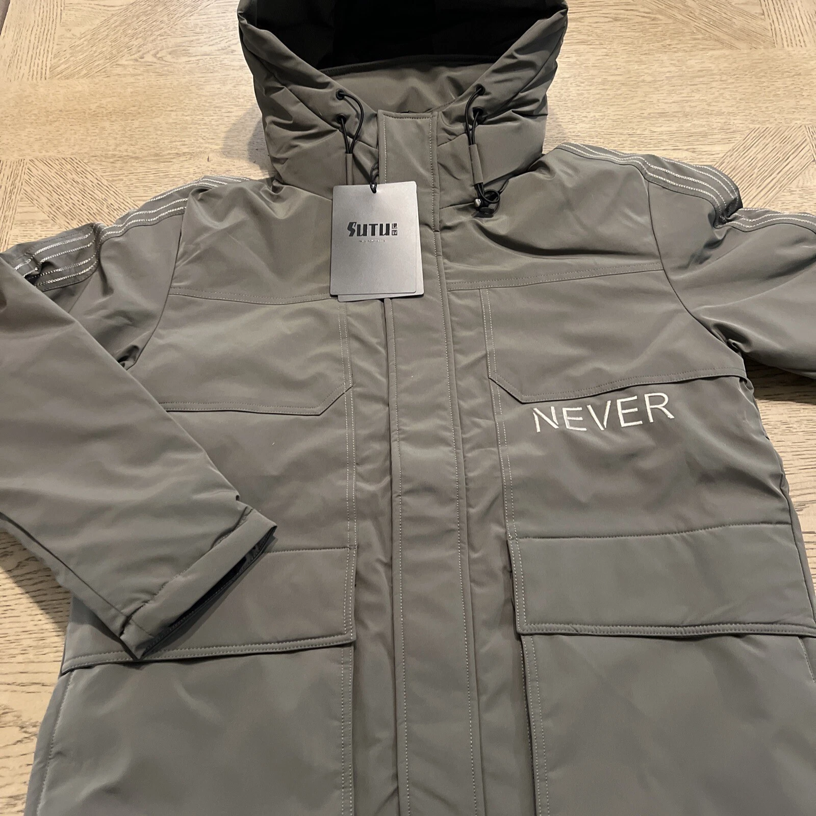 NWT SUTU MAJOR DOWN HOOD REAL PARKA MEN'S PUFFER JACKET SIZE XL