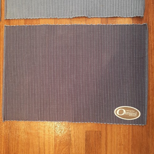 6 Cobalt Blue Fabric Placemats and Napkins Woven Oversized New w Tags Reversible - Picture 7 of 13