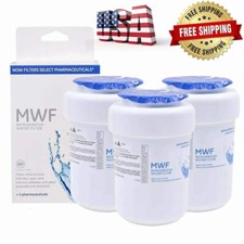 3 PACK GE MWF MWFP 46-9991 GWF Smartwater Genuine Refrigerator Water Filter