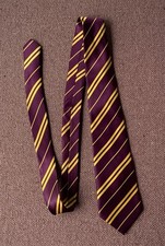 Harry Potter Gryffindor Burgundy Gold Striped Necktie Hogwarts Kids Costume 51&rdquo;