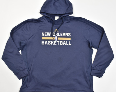 Adidas New Orleans Pelicans NBA Basketball Pullover Hoodie Men's Size 2XL Blue