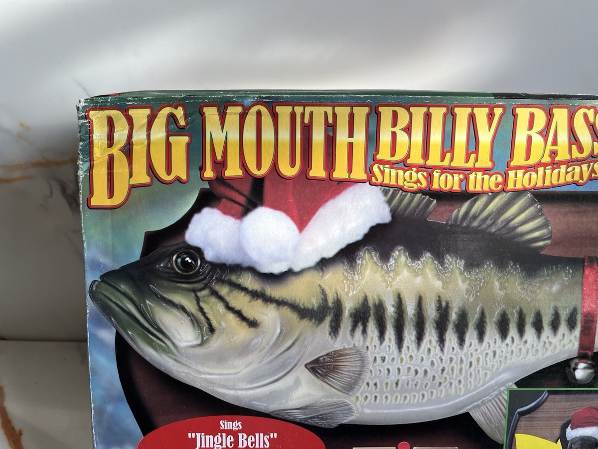 Vtg Big Mouth Billy Bass Christmas Singing Fish Gemmy 1999