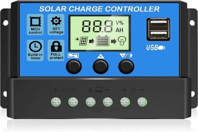 [Upgraded] 30A Solar Charge Controller, 12V/ 24V Solar Panel Regulator with A...