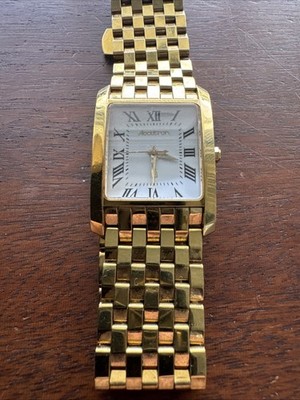 BULOVA ACCUTRON 27A44 GOLD PLATED STAINLESS MEN'S WATCH SAPPHIRE CRYSTAL 705567