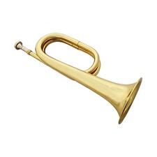 Bugle Trumpet with Mouthpiece Professional Brass Musical Instrument for Band