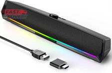 Computer Speakers for Desktop,Pc Speakers Gaming Sound Bar with Colorful Light,U