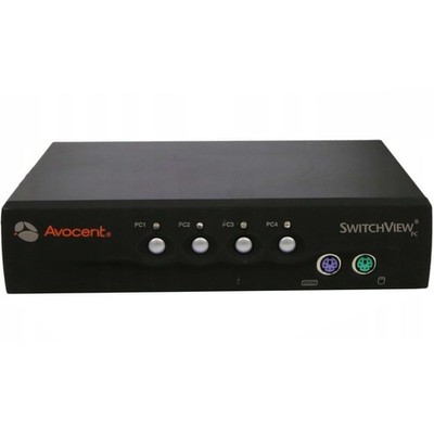 AVOCENT SWITCHVIEW PC PS2 4 PORT KVM SERVER SWITCH VGA PORT MAUS TASTATUR