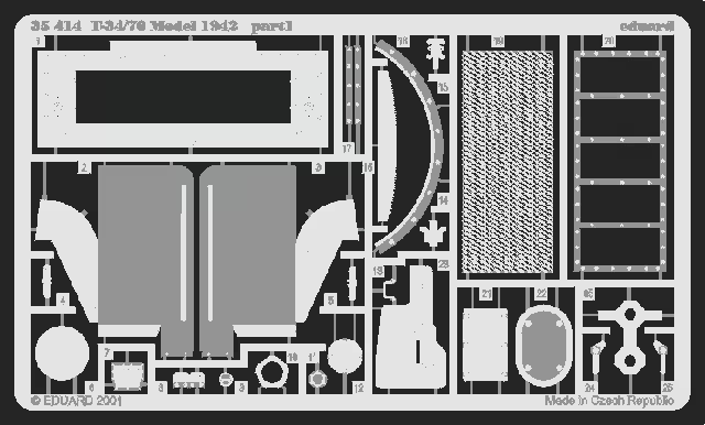 Eduard 35414 1:35 Etched Detailing Set for Tamiya Kits Soviet T-34/76 model 1942
