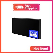 Baynactic HDPE Sheet 1"x 6"x 12" Black Plastic Board