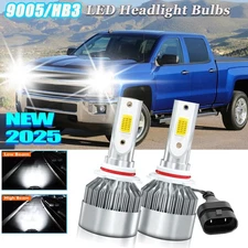 For Chevy Silverado 3500 Classic 2007 LED Headlight Bulbs High Beam Kit 9005/HB3