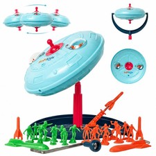 Scifikids Vintage Wind-Up Toy Classic Ufo Spinning Gyroscope Spaceship Rocket