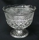 Vintage Anchor Hocking Wexford Pedestal Serving Bowl 8” In Excellent Condition