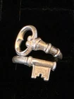 Vintage 1976 Avon Sterling Silver Secret Key Wrap Ring Size 7