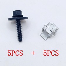 Kit de 10 tornillos y tuercas para guardabarros protector contra salpicaduras de parachoques para GM 11570498 y 11609952
