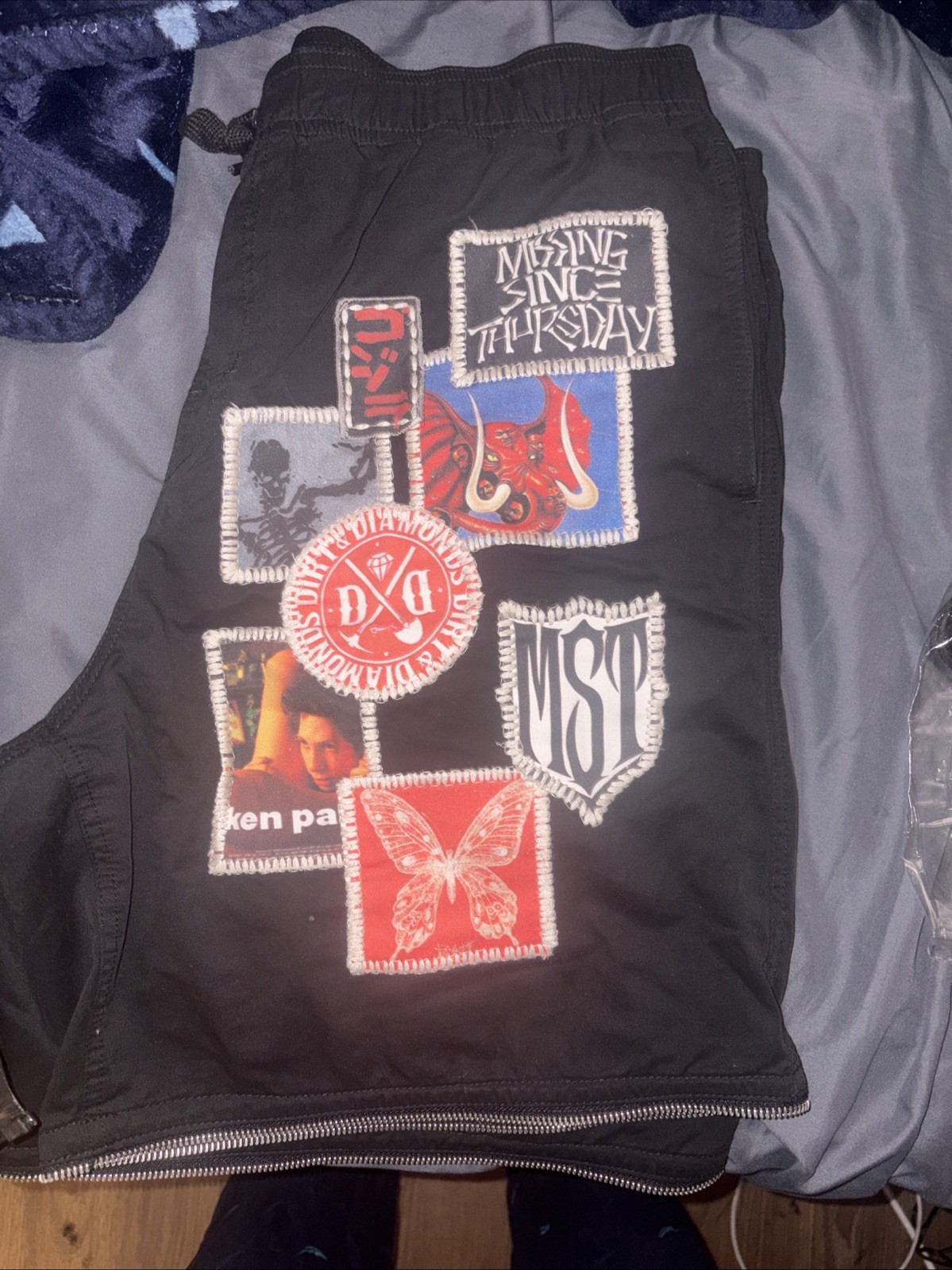 Missing Since Thursday Patchwork Shorts Men’s Lar… - image 1