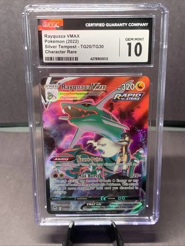 Pokemon TCG CGC 10 Rayquaza VMAX TG20/TG30 Silver Tempest Trainer Gallery