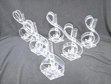 Treble Clef Bud Vase Lot Of Six