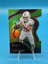 2023 Panini Select - Club Level Jaylen Waddle #257 Neon Green Prizm Die-Cut /499